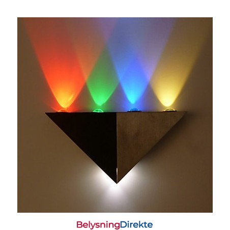 Multi T Fargetemperaturlampe Kreativ Barmodell Vegglampe I Metall