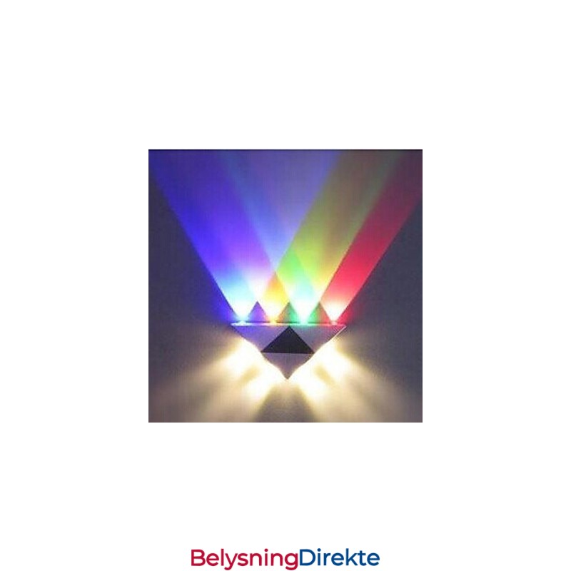 Multi T Fargetemperaturlampe Kreativ Barmodell Vegglampe I Metall