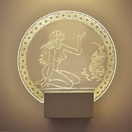 Akryl Vegglampe Pvc Lampe Lyschip Moderne Samtidsstil Metall 5W