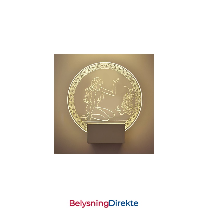 Akryl Vegglampe Pvc Lampe Lyschip Moderne Samtidsstil Metall 5W