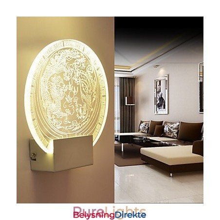 Vegglampe Pvc-Lampe Moderne Samtidsstil Metall