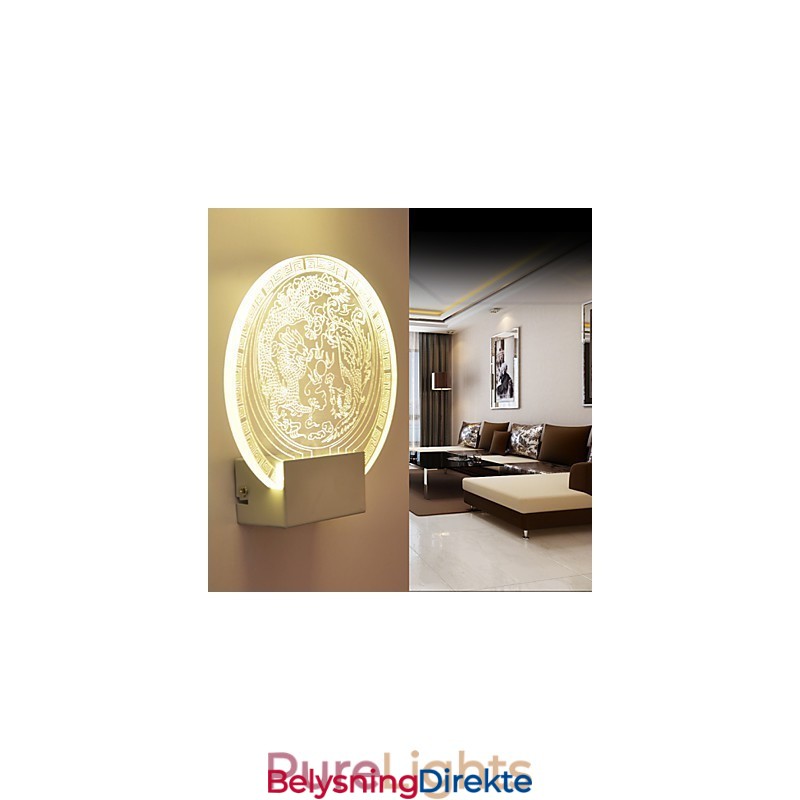 Vegglampe Pvc-Lampe Moderne Samtidsstil Metall