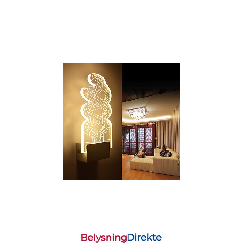 Akryl Vegglampe Pvc Lampelampe Chip Moderne Samtids Metall