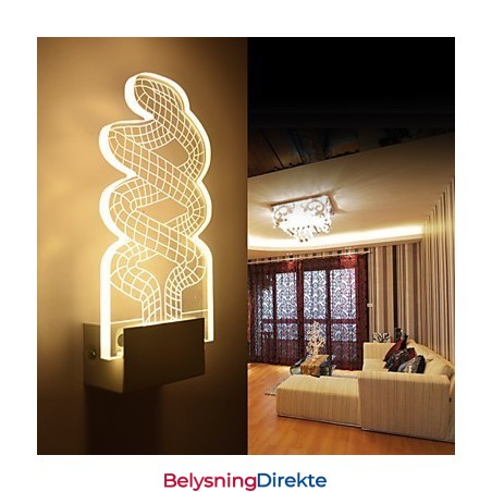 Akryl Vegglampe Pvc Lampelampe Chip Moderne Samtids Metall