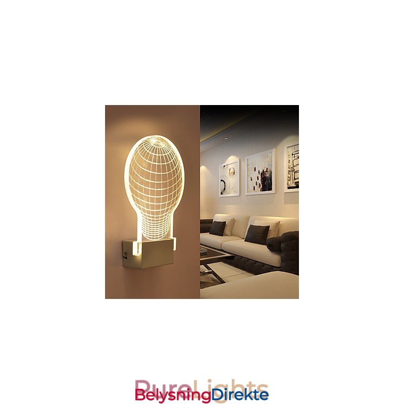 Akryl Vegglampe Pvc Lampelampe Chip Moderne Samtids Metall