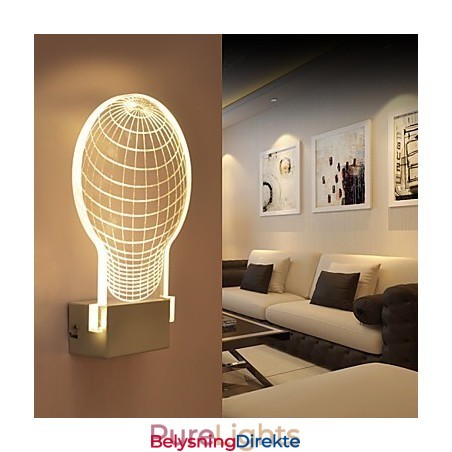 Akryl Vegglampe Pvc Lampelampe Chip Moderne Samtids Metall
