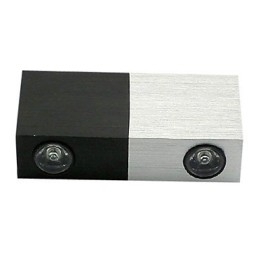 Moderne Vegglampe Med Halvt Sølvfarget Halvt Svart Elegant Design Kubisk Kropp 2 Stk