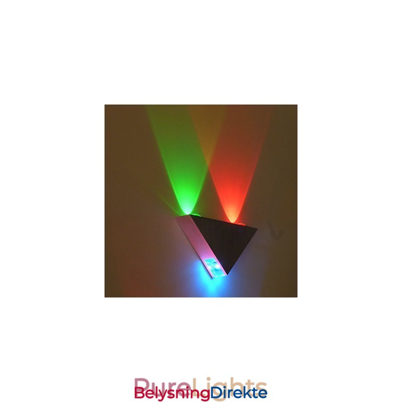 Multi T Fargetemperaturlampe Kreativ Barmodell Vegglampe I Metall