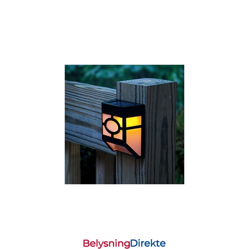 Varm Gul Soldrevet Veggmontert 2 Lanternelys Terrasselampe