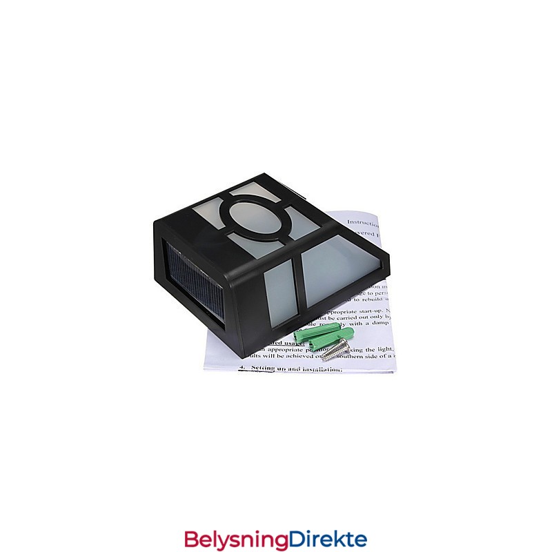 Varm Gul Soldrevet Veggmontert 2 Lanternelys Terrasselampe