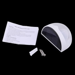 Soldrevet Vanntett Ip55-Lampe Hvit + Svart