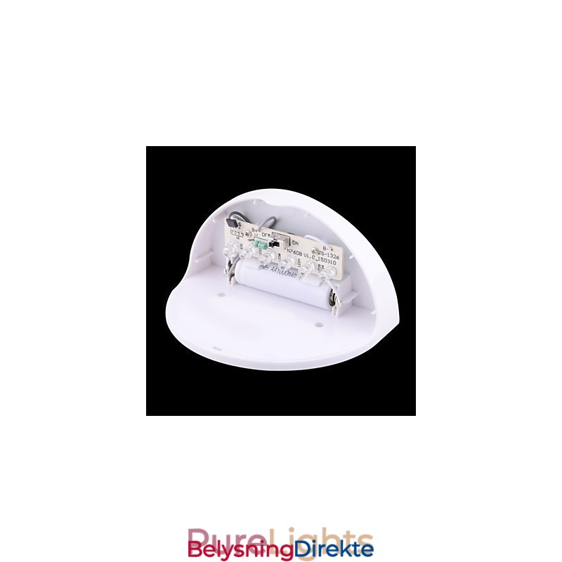 Soldrevet Vanntett Ip55-Lampe Hvit + Svart