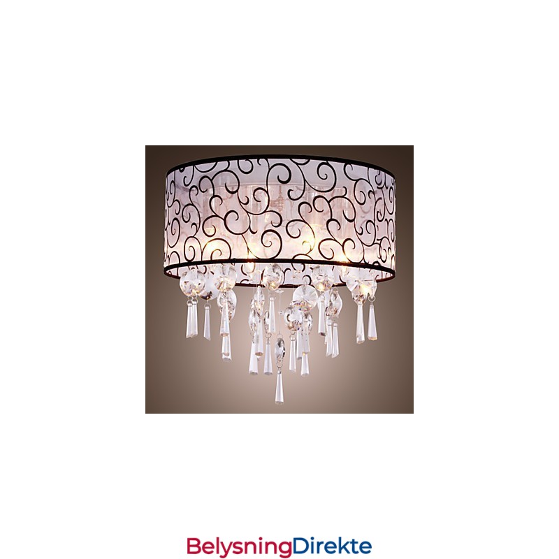 Moderne Samtidskunst Tromme Krystall Galvanisert Metall Innfelt