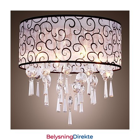 Moderne Samtidskunst Tromme Krystall Galvanisert Metall Innfelt