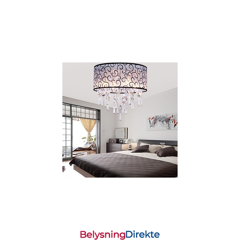 Moderne Samtidskunst Tromme Krystall Galvanisert Metall Innfelt