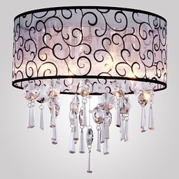 Moderne Samtidskunst Tromme Krystall Galvanisert Metall Innfelt