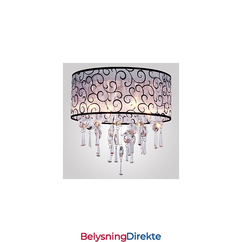 Moderne Samtidskunst Tromme Krystall Galvanisert Metall Innfelt