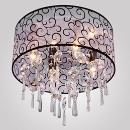 Moderne Samtidskunst Tromme Krystall Galvanisert Metall Innfelt