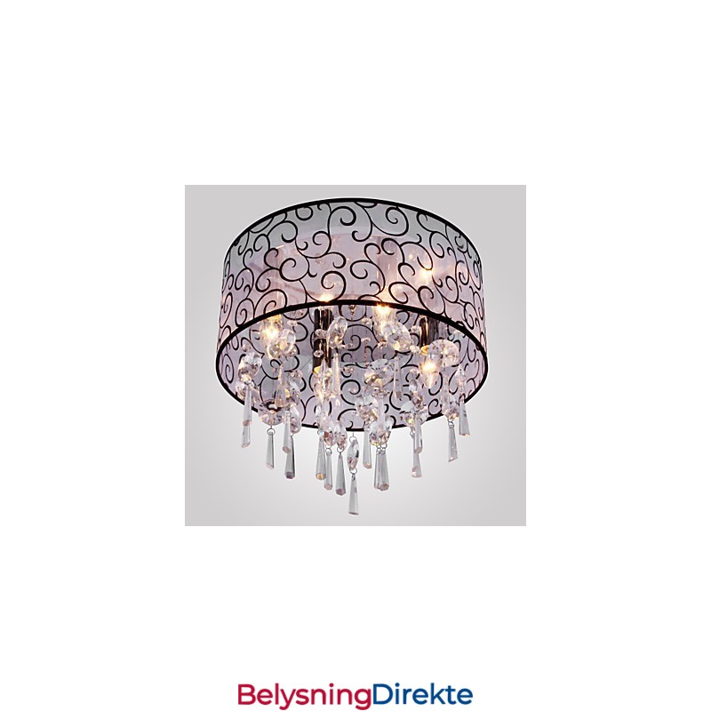 Moderne Samtidskunst Tromme Krystall Galvanisert Metall Innfelt