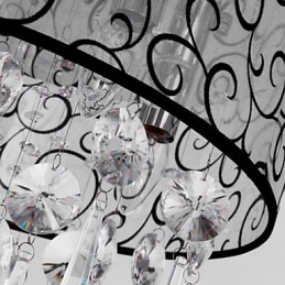 Moderne Samtidskunst Tromme Krystall Galvanisert Metall Innfelt