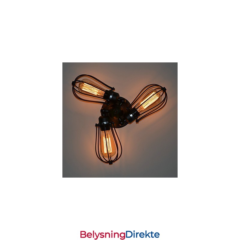 Mini-Vegglampe I Rustikt Metall I Hyttestil