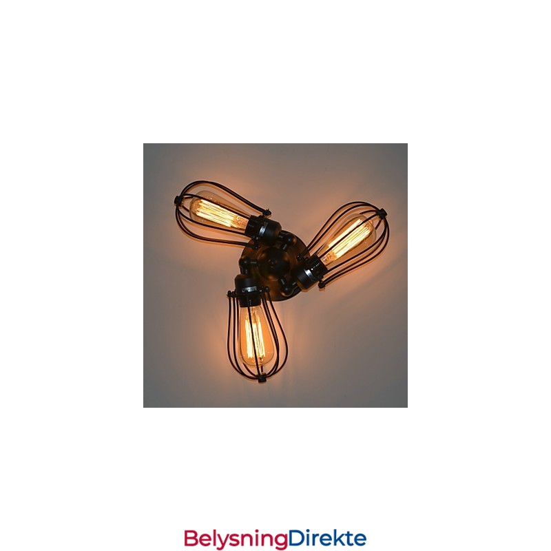 Mini-Vegglampe I Rustikt Metall I Hyttestil