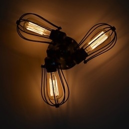 Mini-Vegglampe I Rustikt Metall I Hyttestil