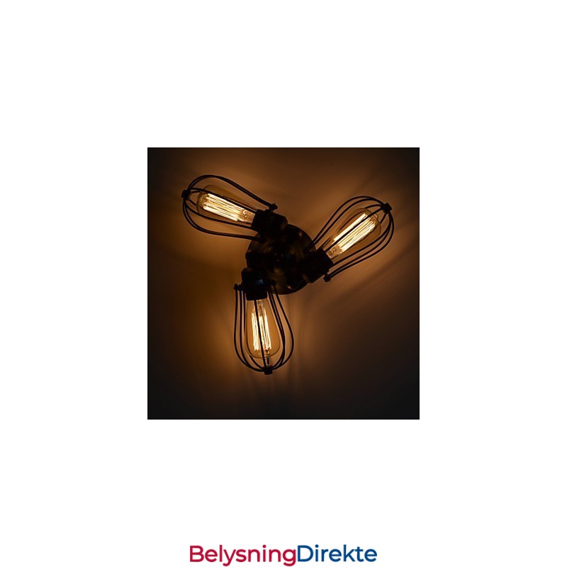 Mini-Vegglampe I Rustikt Metall I Hyttestil