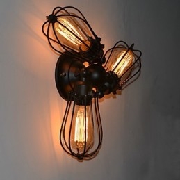 Mini-Vegglampe I Rustikt Metall I Hyttestil