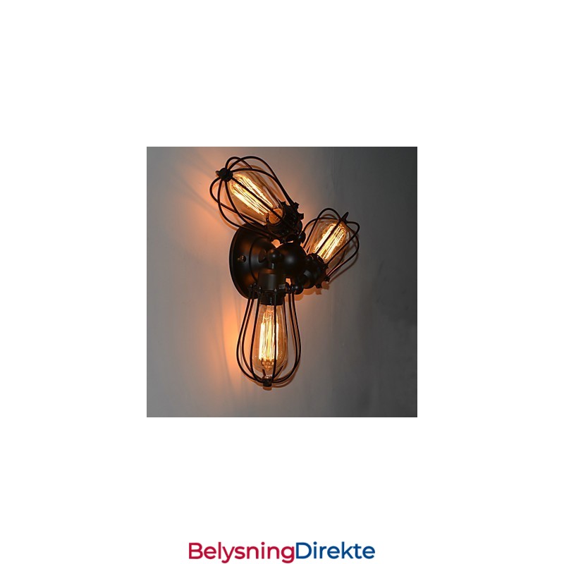 Mini-Vegglampe I Rustikt Metall I Hyttestil