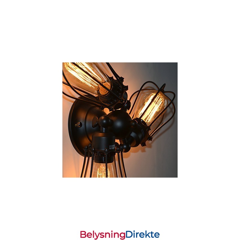 Mini-Vegglampe I Rustikt Metall I Hyttestil