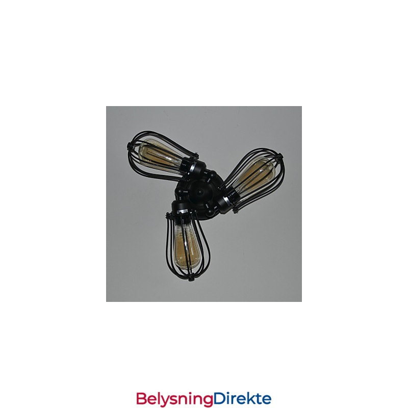 Mini-Vegglampe I Rustikt Metall I Hyttestil