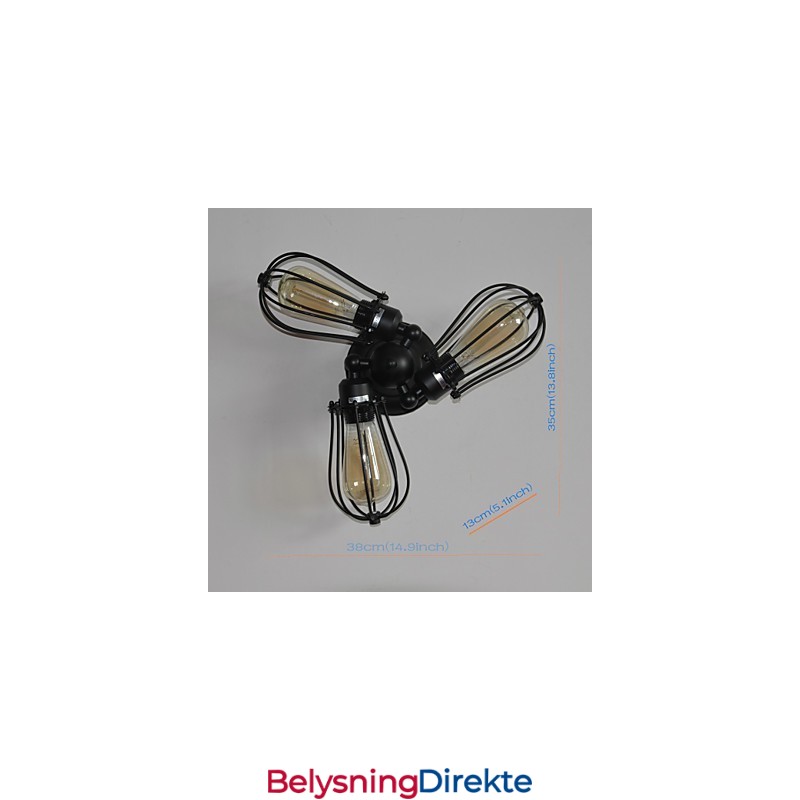 Mini-Vegglampe I Rustikt Metall I Hyttestil