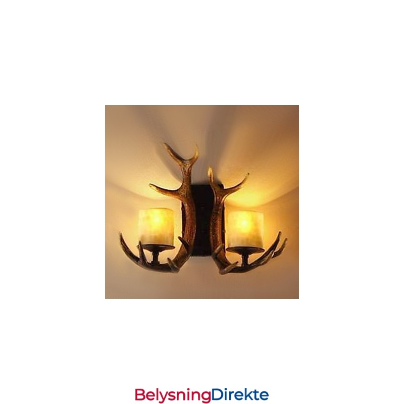 Vegglampe Med 2 Lys I Gevir-Stil