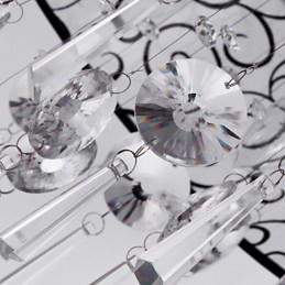 Moderne Samtidskunst Tromme Krystall Galvanisert Metall Innfelt