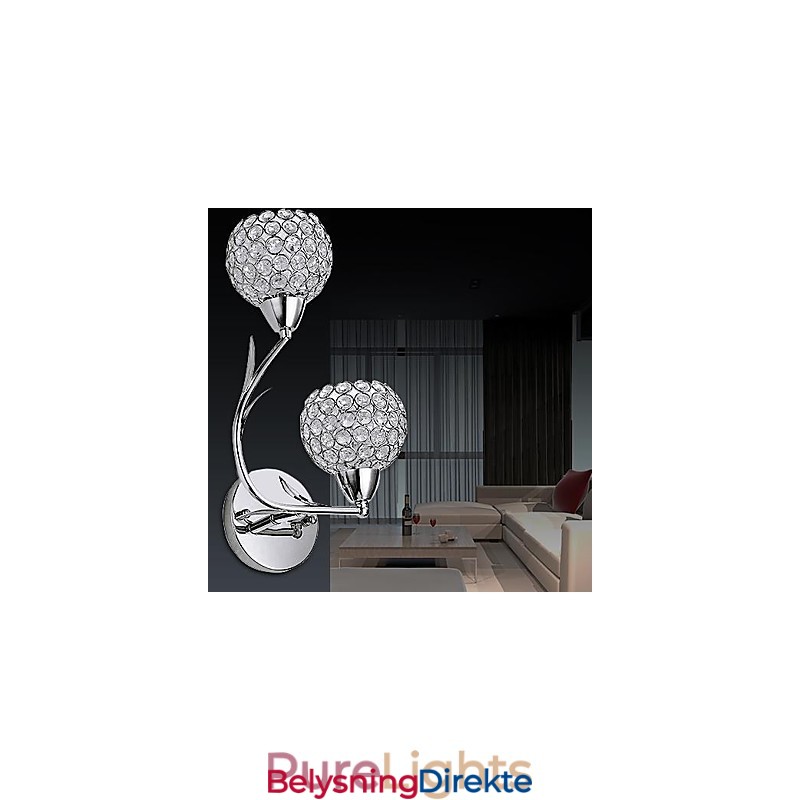 Krystall Vegglampe Moderne Samtids Metall