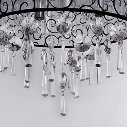 Moderne Samtidskunst Tromme Krystall Galvanisert Metall Innfelt