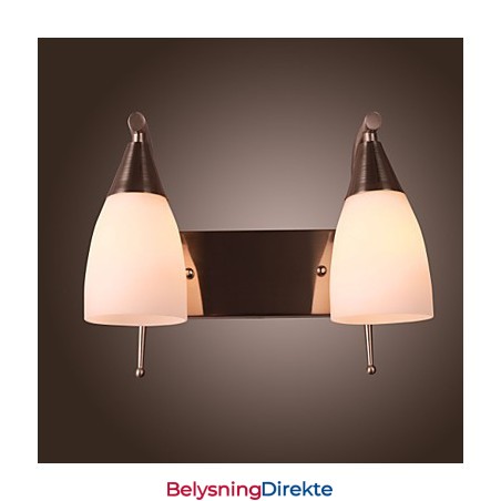 Vegglampe Med 2 Lys I Hvit Skjerm