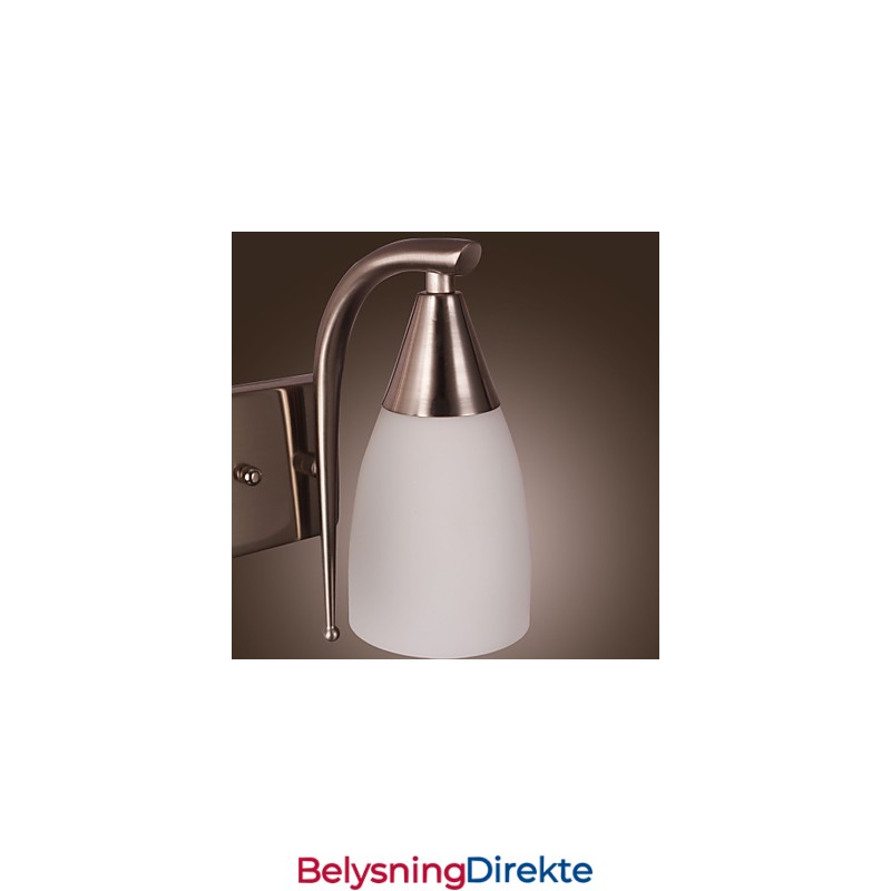 Vegglampe Med 2 Lys I Hvit Skjerm