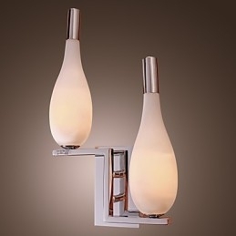 Krystallvegglampe Med 2 Lys I Flaskeformet Skjerm