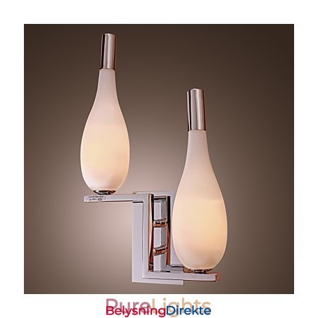 Krystallvegglampe Med 2 Lys I Flaskeformet Skjerm