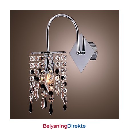 Vegglampe Med Elegant Krystalldråpe