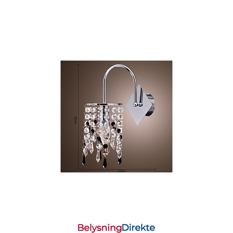 Vegglampe Med Elegant Krystalldråpe