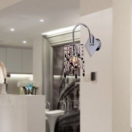 Vegglampe Med Elegant Krystalldråpe