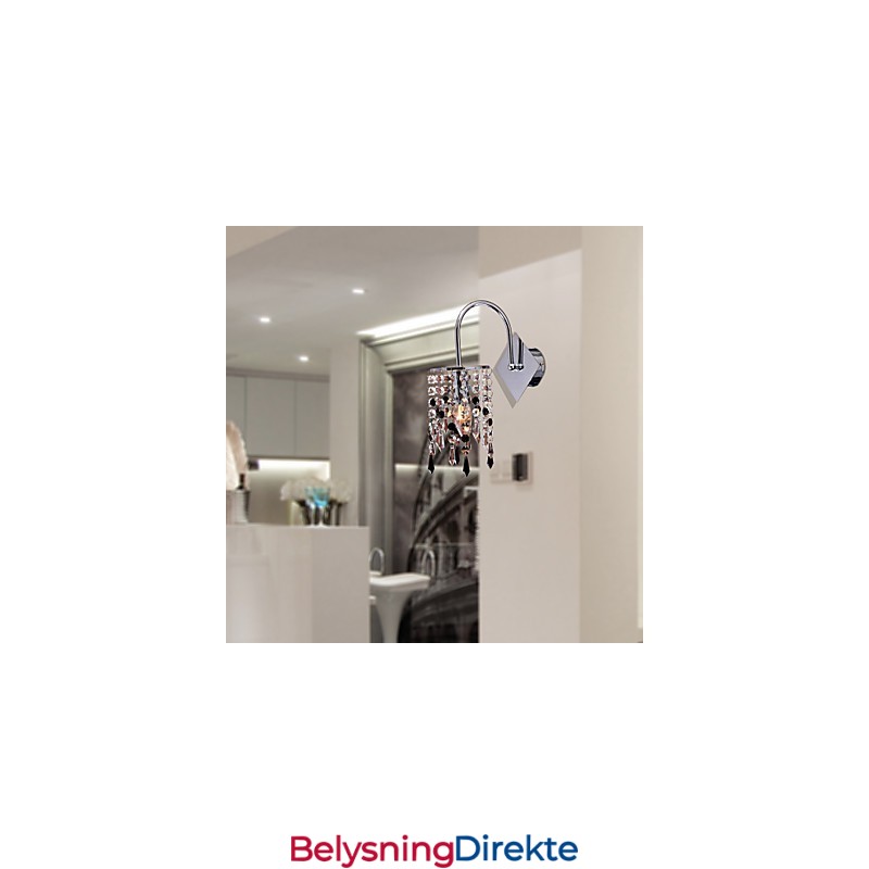 Vegglampe Med Elegant Krystalldråpe