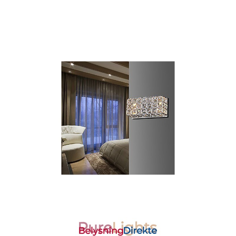 Krystall Firkantet Vegglampe I Galvaniseringsprosess