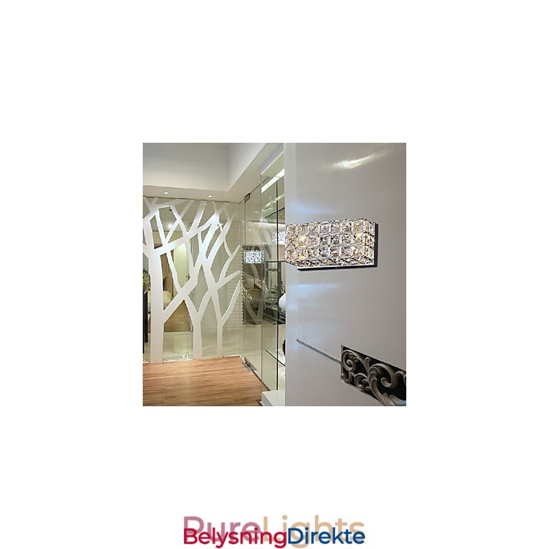 Krystall Firkantet Vegglampe I Galvaniseringsprosess