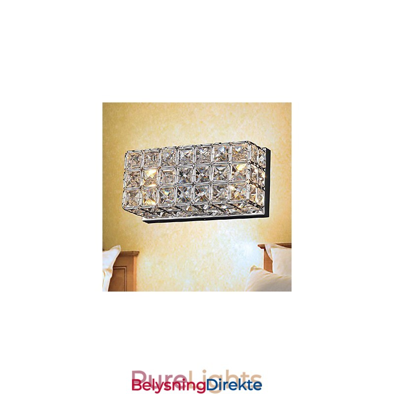 Krystall Firkantet Vegglampe I Galvaniseringsprosess