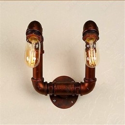 Amerikansk Bar Xiang Soveromsgang Vannrørsvegglampe Retro Industriell Jernvegglampe