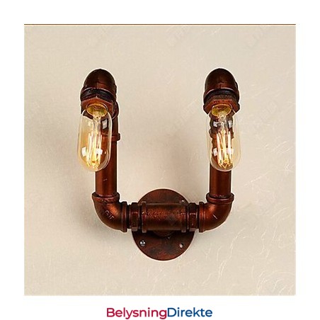 Amerikansk Bar Xiang Soveromsgang Vannrørsvegglampe Retro Industriell Jernvegglampe